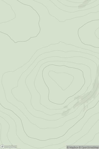 Thumbnail image for Beinn an Eoin [Minginish and the Cuillin Hills] showing contour plot for surrounding peak
